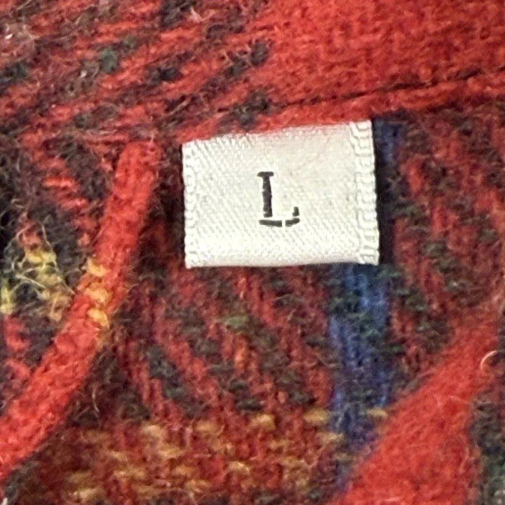 Parsley & Sage Wool Plaid Embroidered‎ Hooded Jacket Boho Large - Picture 10 of 10